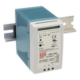 DRC-100-A - Fuente de Poder Riel DIN / 100W / Salida Dual 13.8V CC / Cargador de Batería Integrado / 87% Eficiencia / Convección Natural