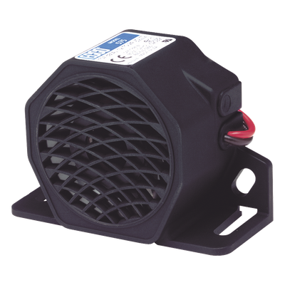 X-575 - Alarma de Reversa Vehicular / 107 dBA / 12-24 VDC / Sensor de Ruido Ambiental / Nylon Reforzado con Fibra de Vidrio / -40 °F a 185 °F (-40 °C a 85 °C)
