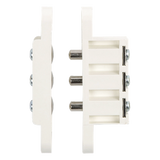 9501PT - Contacto de transferencia / 3 pines / 1.5 A / 13 x 71 mm / Latón niquelado / Acabado blanco / 1/2' x 2-3/4'