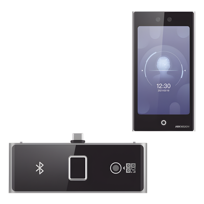 DS-K1T673DWX/K - Terminal de Control de Acceso Facial / Pantalla Táctil 7" / Wi-Fi / Huella, QR y Bluetooth / 10,000 Rostros / IP65 / Exterior