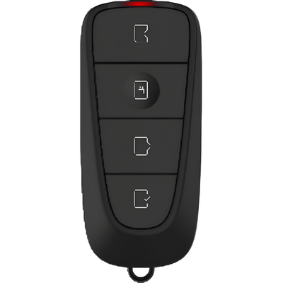 DS-K7R01 - Control Remoto Tipo Llavero / 433 MHz / 4 Botones / LED Indicador / IP40 / 3.1' × 1.4' × 0.8'