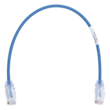 UTP28SP1BU - Cable de Parcheo / Cat6 / 28AWG / Diámetro 3.8mm / UTP / 0.3m (1 Pie) / Azul / LSZH