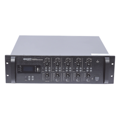 SF-4240MP - Mezclador Amplificador de Audio - 4 zonas de 240W RMS Hasta 960W | 4 Canales | 5 Entradas | MP3 Tuner USB/SD | 1 Entrada de Micrófono