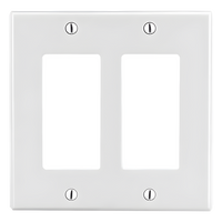 HUB-P262W - Tapa para Caja Multigang / Contacto Doble / Decorador / Policarbonato / 4.63 x 4.69 x 0.25 in / Blanco