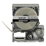 H000X034H1M - Casete de Etiquetas Termocontráctiles / Poliolefina Grado Militar / 8.6 mm Ancho / 2.4 m Largo / 18-12 AWG / Blanco