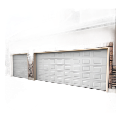 SECGAR147SC - Puerta de Garage Residencial / Panel Calibre 26 / Relleno Poliuretano 43 mm / Densidad 45 kg/m³ / Diseño Americano / Operación Silenciosa