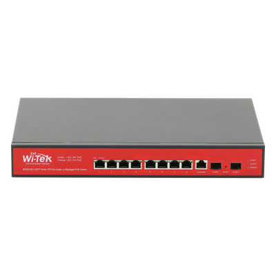 WI-PMS310GF-UPS-PLUS - Switch Administrable Capa 2 / 8 Puertos PoE Gigabit / 2 SFP / Respaldo Solar 500 W / Protección 6 kV / 20 Gbps