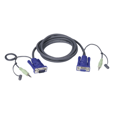 2L2402A - ATEN 2L2402A cable para video, teclado y ratón (kvm) Azul, Negro 1,8 m
