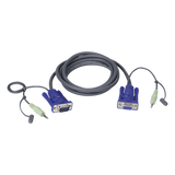 2L2402A - ATEN 2L2402A cable para video, teclado y ratón (kvm) Azul, Negro 1,8 m