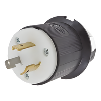 HUB-HBL2311 - Clavija Industrial con Bloqueo de Media Vuelta / 20 A 125 V CA / 2 Polos 3 Hilos / NEMA L5-20P / Interior Seco / -40°C a 75°C