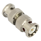TT-RG-13 - Adaptador Coaxial / BNC Macho a BNC Macho / 75 Ohm / Barril / Níquel-Oro-PTFE / 13.9 mm x 33.6 mm