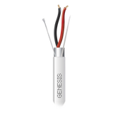 2202-1101 - Bobina de 305 Metros (1000 Pies) de Cable 2 x 22 AWG BLINDADO / RISER / Color Blanco / Para Aplicaciones de Audio, Seguridad y Control