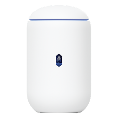 UDR - UniFi Dream Router con WiFi 6, 4 puertos LAN Gigabit de los cuales 2 son POE 802.3af. Aplicaciones UniFi Network, Protect y Access pre-instaladas. Pantalla LCD