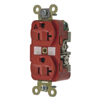 HUB-IG5362R - Contacto Dúplex Industrial / 20 A / 125 V / 2 Polos 3 Hilos / NEMA 5-20R / Aislado a Tierra / Rango -40°C a 75°C