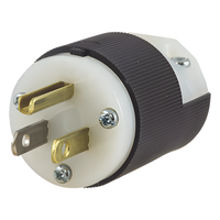 HUB-HBL-5266-C - Clavija Entrada Recta / 15A 125V / 2 Polos 3 Hilos / NEMA 5-15P / Grado Industrial-Comercial / -40°C a 75°C / 2000V Dieléctrico