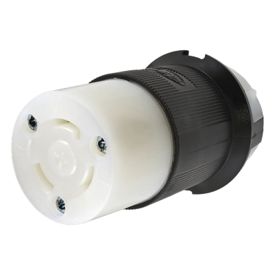 HUB-HBL2613 - Conector Industrial con Bloqueo de Media Vuelta / 30 A 125 V CA / 2 Polos 3 Hilos / NEMA L5-30R / 2.26 x 2.26 x 3.86 in