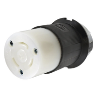 HUB-HBL2613 - Conector Industrial con Bloqueo de Media Vuelta / 30 A 125 V CA / 2 Polos 3 Hilos / NEMA L5-30R / 2.26 x 2.26 x 3.86 in