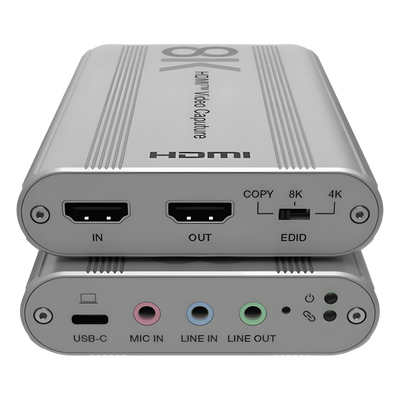 EPCUH80 - Tarjeta de Captura HDMI / 8K@60Hz / 4K2K@144Hz / USB 3.2 Gen 1 / Ancho de Banda 48 Gbps / Mezcla de Audio / Aluminio