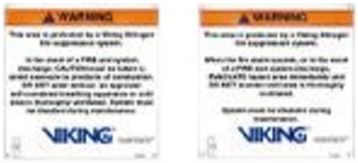 Viking Señalamiento de Seguridad / Aluminio 254 mm / Almacenamiento de Cilindros 26407-S