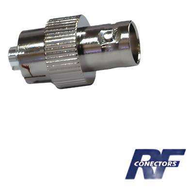 RFB-1145 - Adaptador de Interconexión / BNC Hembra a Conector-Rosca / Cuerpo Niquelado / Contacto de Plata / Compatible Kenwood e Icom