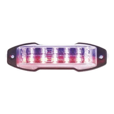 XLTA25B - Luz perimetral de advertencia / 18 LED / Color azul / 12-24 VCC / 24 patrones de destello / Perfil ultradelgado