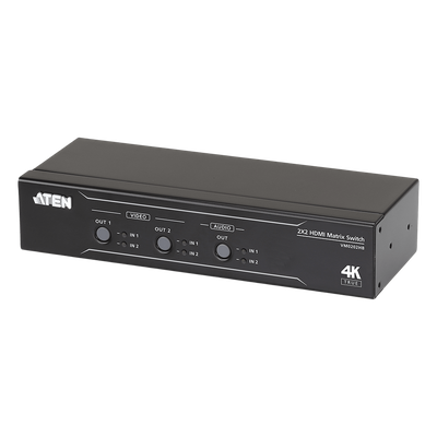 VM0202HB - Conmutador matricial HDMI / 2x2 / 4K@60Hz / 18 Gbps / HDCP 2.2 / 16.4 ft