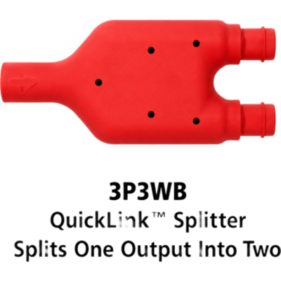 3P3WB - Divisor de Salida Vehicular / Plug-and-Play / Conector QuickLink ¼ / Resistente al Agua / 55 lb Tensión / Control Múltiples Luces