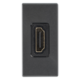 SM-HDMI-G - Módulo HDMI / Hembra-Hembra / Full HD 1080p / 4K / Acabado Grafito RAL 7021 / Sistema Modular K45