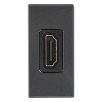 SM-HDMI-G - Módulo HDMI / Hembra-Hembra / Full HD 1080p / 4K / Acabado Grafito RAL 7021 / Sistema Modular K45
