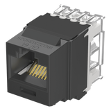 NK6X88MBL - Conector Keystone / Cat 6A / 8P8C / UTP / 22-26 AWG / T568A/B / 50 μin Oro / Negro