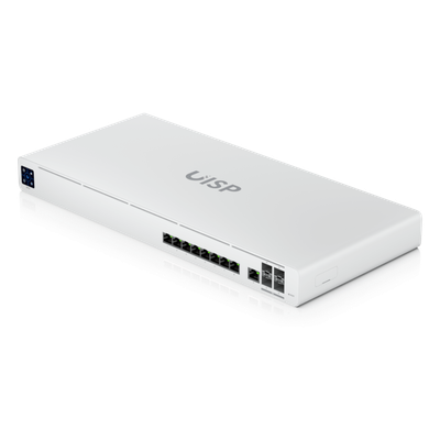 UISP-R-PRO - Router para ISP / 9 Puertos GbE RJ45 / 4 Puertos 10G SFP+ / Switch Capa 2 / NAT 9.5 Gbps / Pantalla Táctil 1.3" / Montaje en Rack