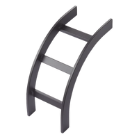 LIB12BLK - Accesorio de Escalerilla Curva Vertical Interior / 12 in (305 mm) Ancho / Acero Tubular 1-1/2 x 3/8 in / RAL 9005 Negro