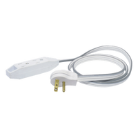 SYS-136051 - Extensión Eléctrica Plana / 1 m (3.28 ft) / AWG 16 / Clavija Aterrizada 90° / SPT-3 / CCA