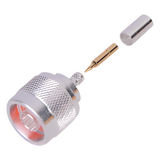 RFN-1005-3C - Conector RF N Macho / Anillo Plegable / 50 Ω / 0-11 GHz / Para Cable RG-58/U