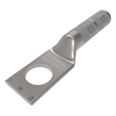HUB-YA4C - Terminal de Ojo de Compresión / Barril Largo / Cobre Galvanizado / Conductor 1/0 AWG / Tornillo 1/4" / Diseño Compacto