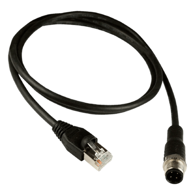 CB-M12D4MRJ-1000 - Cable Adaptador Ethernet / M12 Macho 4 Pines a RJ45 / Codificación D / 10 m (32.8 ft) / 10/100BASE-TX / Industrial