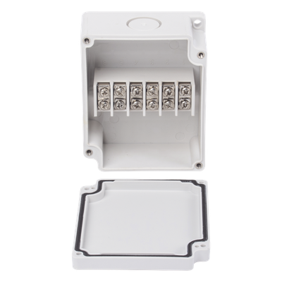PST-TJ6-PM - Caja de Interconexión / 6 Terminales / IP65 / 110 VCA / 12-24 VCC / 91 x 75 x 43 mm (3.58 x 2.95 x 1.69 in)