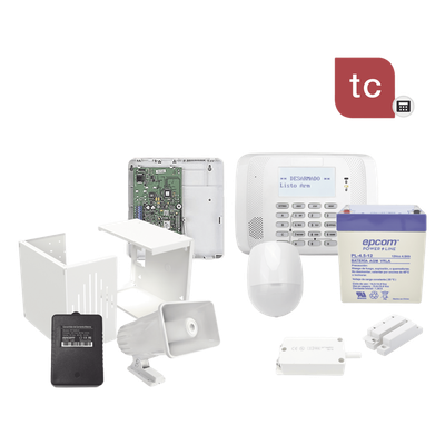 VISTA48ECO-IP - Kit VISTA-48LA / comunicador IP 7847i / sensor de movimiento + 2 contactos magnéticos + sirena 30W / 1 año Total Connect ALRNTCP-IP