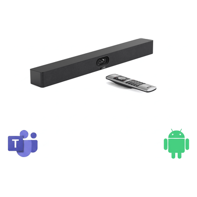 A40-010 - Barra de Videoconferencia / Android 13 Integrado / Dual Cámara 48 MP / 4K Ultra HD / 8 Micrófonos MEMS / Wi-Fi 6 / Bluetooth 5.0 / Salas Medianas