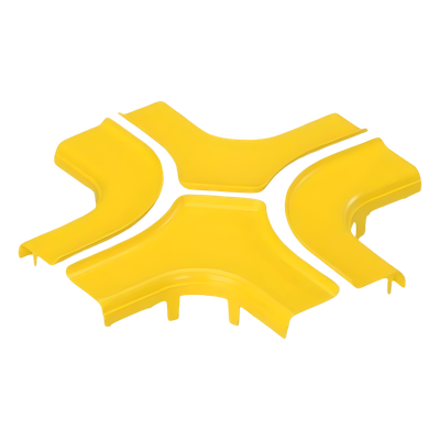 FRFWCSC4LYL - Tapa Dividida para Accesorio de 4 Vías / Instalación Sin Herramientas / Abertura 3/4" (19 mm) / Grado 94V-0 / Sistema 4x4 / Ángulo 90°