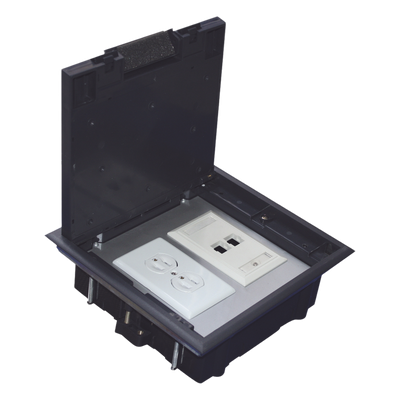 TH-CP-2M - Caja de Piso / 2 Módulos Universales / ABS y Acero Galvanizado / 1.957 kg / EIA/TIA-569-A