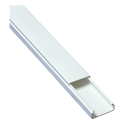 TMK-1020-SD - Canaleta de PVC / 20 x 10 mm / Auto-extinguible / 2.5 m (8.2 ft) / Sin División / Resistente UV