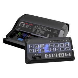 SP204R - Sirena Vehicular / Amplificador Clase D 200W / Controlador Deslizante 19 Botones / 12 Salidas Auxiliares / Grabación 20 Segundos