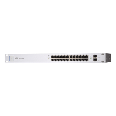 US-24-500W - Switch PoE UniFi capa 2 Administrable de 26 puertos Gigabit (24 eth PoE y 2 SFP) 802.3 af/at / Pasivo 24V, 500 Watts, throughput de 38.69 Mpps