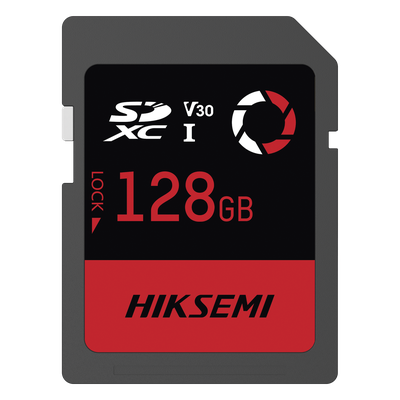 HS-SD-E30/128G - Memoria SD / 128 GB / Lectura 180 MB/s / Escritura 150 MB/s / V30 U3 Clase 10 / -25°C a 80°C / Anti-impactos