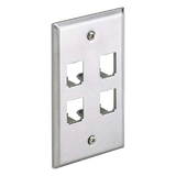 CFP4SY - Placa de Pared Vertical / Acero Inoxidable Grado 304 / 4 Puertos Mini-Com / 2.74 x 4.5 pulgadas