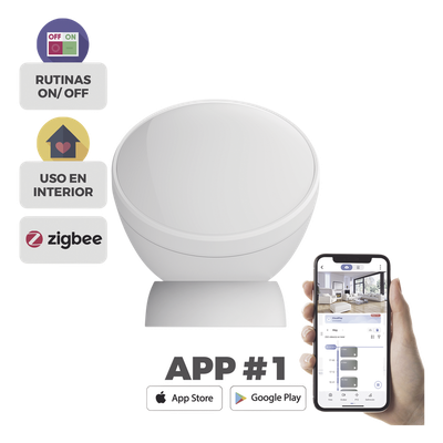 CS-T1C - Sensor de Movimiento PIR / Inmunidad para Mascotas / Zigbee 3.0 / Alcance 7 m (23 ft) / Batería 3 Años / Ángulo 360°