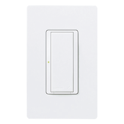 RRD8SDVWH - Interruptor de Pared On/Off / Doble Voltaje 120/277 V / 8 A Iluminación / 2 Hilos Sin Neutro / RF 431-437 MHz / Unipolar o Multilocalización