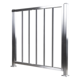 XD-100-MC - Puerta de Medio Cuerpo / Acero Inoxidable / 100 cm (3.3 ft) Ancho / 90 cm (2.9 ft) Alto / Control de Acceso