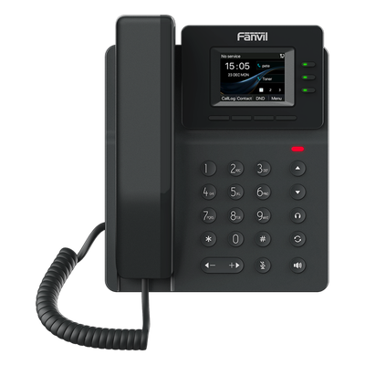 V60P - Teléfono IP Empresarial / 4 Líneas SIP / Pantalla LCD 2.4 Pulgadas Color / Conferencia 6 Vías / PoE 802.3af / Audio HD Opus